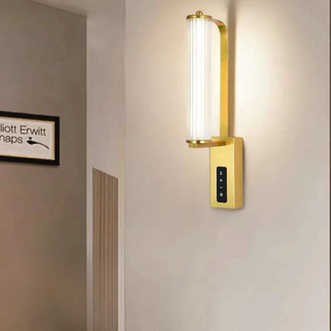 Modern LED Golden Bedside Wall Light